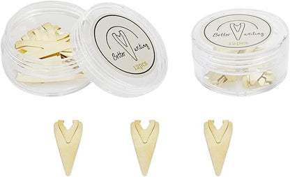 24 Pieces Golden Book Darts Metal Bookmarks Small Book Line Markers Page Markers Clips with Plastic Storage Box for Teachers, Students, Readers