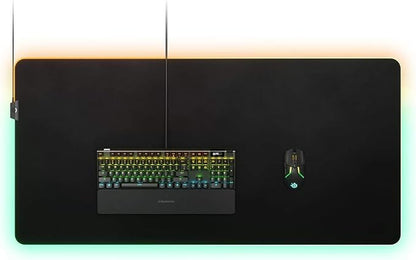 SteelSeries QcK Prism RGB Gaming Mouse Pad - 3XL Cloth - Optimized For Gaming Sensors - Maximum Control