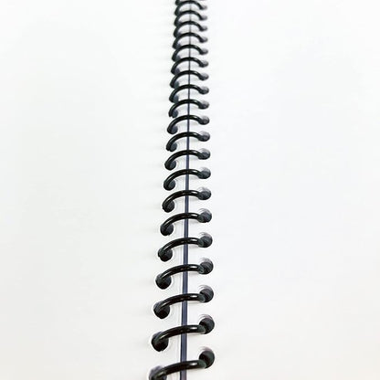 TOTiyea 50 Pack Plastic Binding Coils,215 Sheet Capacity,25mm (1") Binding Spirals,4:1 Pitch Letter Size (8.5x11 Inches) Black Plastic Binding Spirals