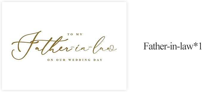 LADY&HOME To My Father-in-law on My Wedding Day Card,Card To Father Of the Bride or Groom,Thank Father-in-law Wedding Day Card (C2:Father-in-law)