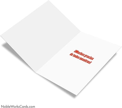 NobleWorks - Large Group Thank You Card in Spanish (8.5 x 11 Inch) Gratitude, Appreciation Gift - Big Thanks From The Team-Spanish J6884TYG-SL-US