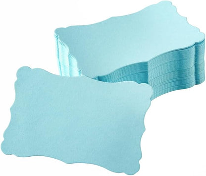 120 Pieces Small Mini Business Cards Vintage Assorted Colors Blank Note Cards Gift Word Card for Business Cards, Gift Cards (Light Blue, 3.66x 2.36 inches)