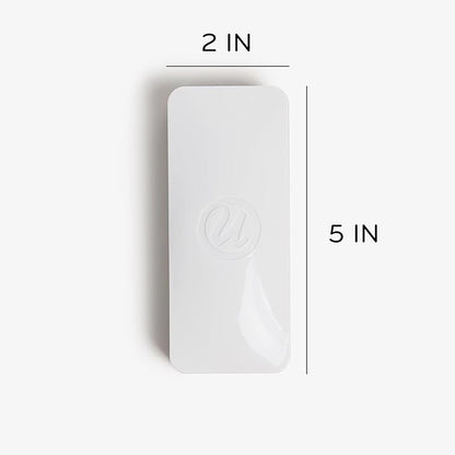 U Brands Magnetic Dry Erase Board Felt Eraser, 2"x5"x1", White, Lightweight Modern Design