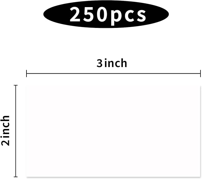 2 X 3 Inch Rectangle Color Coding Labels, Removable Square Label Inventory Stickers, Permanent Warehouse Moving Box Square Label (250Labels, White)