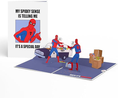 Lovepop Pop-Up Marvel Card - Birthday 3D Spiderman Greeting Card for Boys, Men, Son - Spidey Sense - 5" x 7" - Blank Note Card & Envelope Included