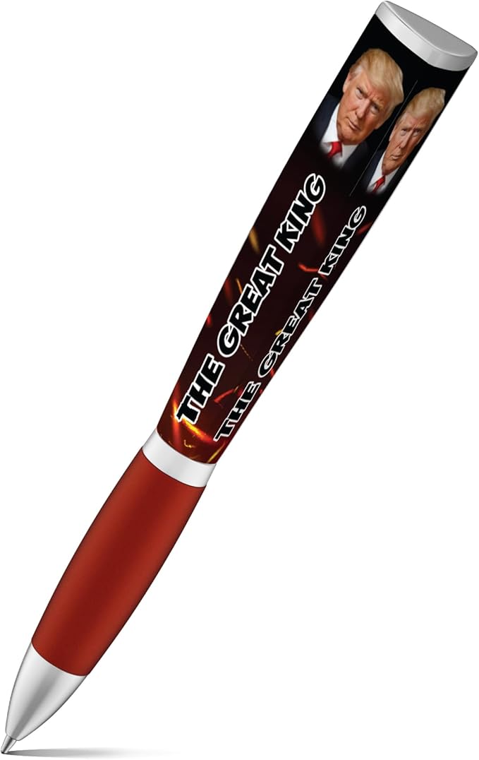 Trump The Great King Ballpoint Pen, MAGA, Trump Merchandise Donald Trump Gifts for Men & Women, Make America Great Again Donald Trump The Great King Pen - Imprinted In The USA (3-Sided Pen)