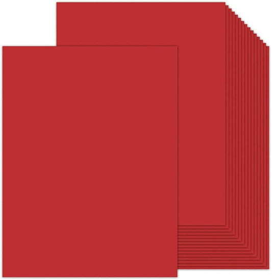 100 Sheets Dark Red Cardstock 8.5 x 11 Red Printer Paper, Goefun 80lb Card Stock Paper for Christmas, Valentines, Invitations and Craft