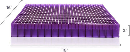 Purple Double Seat Cushion | Pressure Reducing Grid Designed for Ultimate Comfort | Designed for Office Chairs | Made in The USA