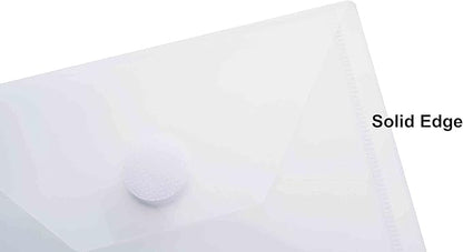 7''x5'' Vertical Clear Plastic Envelopes Hook Loop Closure Receipt Sticker Storage Holder 30 Pack