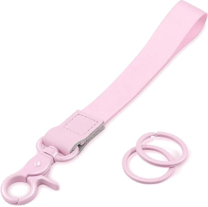 Wrist Lanyard for Women and Men, Keychain Lanyard for Keys, Wrist Keychain Strap Lanyard for Car Keys ID Badge Wallet Card Holder (Pure Pink)