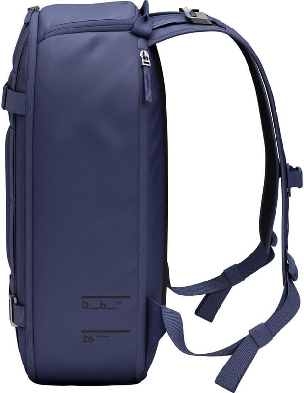 Db Journey Ramverk Backpack - Durable Travel Backpack with Laptop Compartment & Pockets for Work, Luggage Backpack with Roller Bag Hook Up System, 26L - Blue Hour