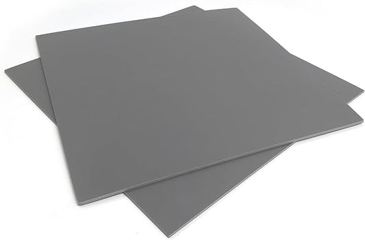 Falling in Art 12 * 12 Linoleum Carving Blocks, 2 Pack Soft Stamp Rubber Blocks for Crafts and Artists Printmaking, Gray,1/8" Thick