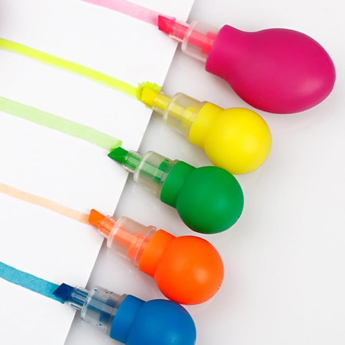 Creative 5 Color in 1 Toes Shape Highlighter Marker, Multicolor Highlighter Pens for Daily Journal Planner, Coloring Book, Note Taking and Reading, etc.