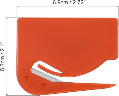 PATIKIL Letter Opener Envelope Slitter, 8 Pcs Mail Slitter with Razor Safe Mail Opener for Envelope Paper Package Open for Home, Office Orange