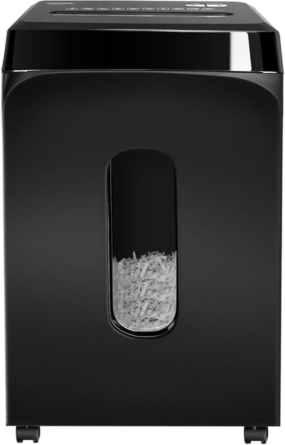 60-Minute Continuous Paper Shredder | P5 Security Level | 2x15mm Micro-Cut | 58dB Quiet Operation | 10-Sheet Capacity | Jam-Proof & 6.1Gal Bin | Heavy Duty for Home/Office