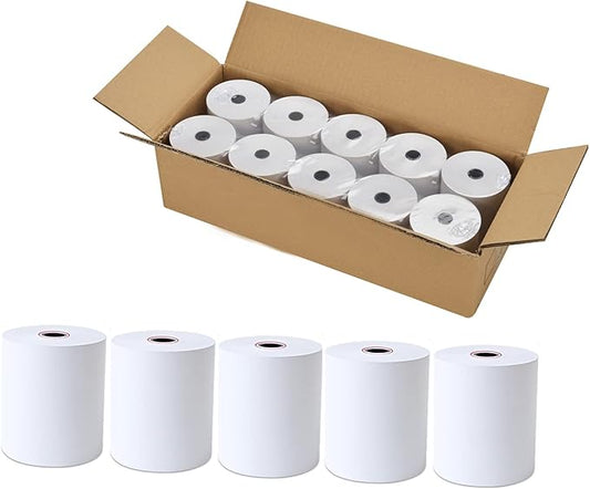 OausTect Thermal Paper Rolls 3 1/8" x 230',10 Rolls Thermal Receipt Paper for POS/Cash Register