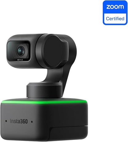 Insta360 Link - PTZ 4K Webcam with 1/2" Sensor, AI Tracking, Gesture Control, HDR, Noise-Canceling Microphones, Specialized Modes, Webcam for Laptop, Live Streaming, Zoom Certified