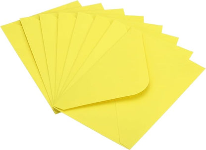 PATIKIL Mini Envelopes, 50 Pack Gift Cards Business Cards Envelope for Greeting Weddings, Light Yellow