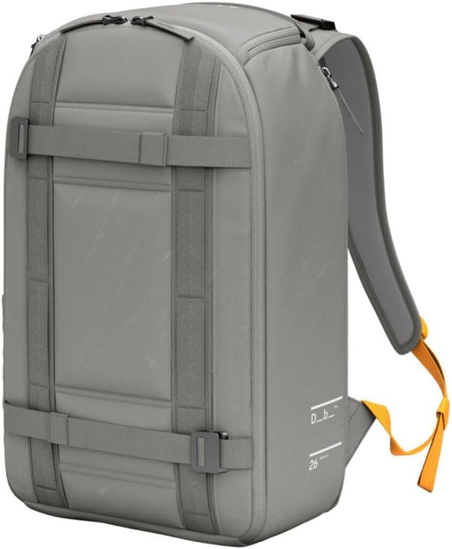 Db Journey Ramverk Backpack - Durable Travel Backpack with Laptop Compartment & Pockets for Work, Luggage Backpack with Roller Bag Hook Up System, 26L - Sand Gray