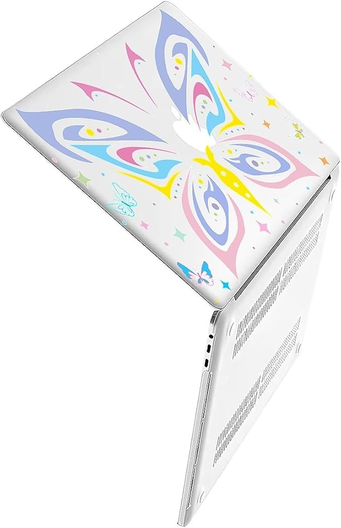 Compatible with 13.3 Inch MacBook Retina A1425/A1502, Colorful Butterfly Hard Plastic Shell Cover Case