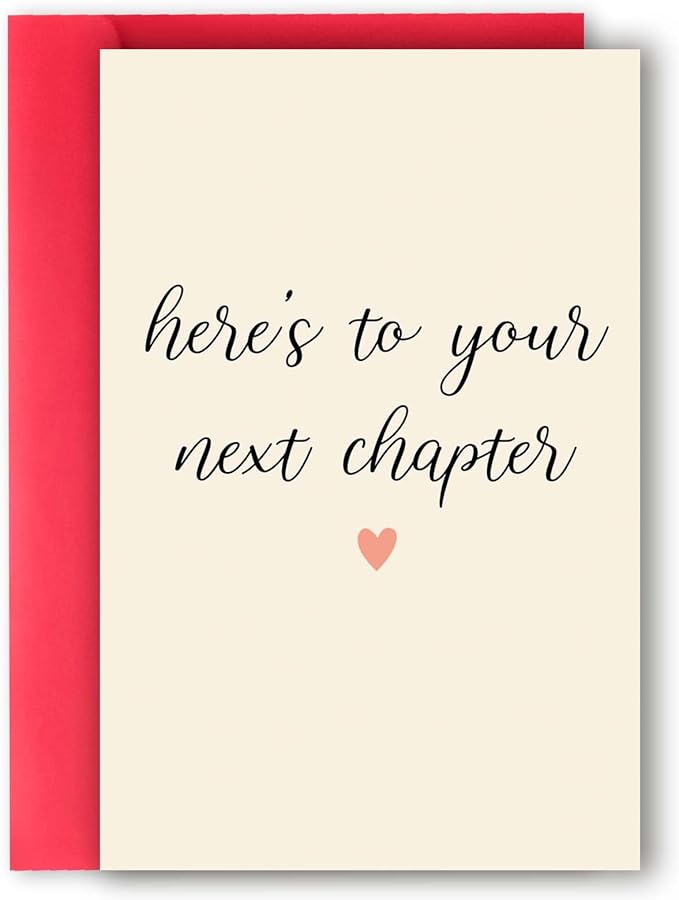 Funny New Chapter Card for Men Women - Congratulation, Leaving, Retirement, Goodbye Card for Friend Him Her