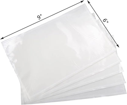 RyhamPaper Packing List Envelopes, Clear 6” x 9” Self Adhesive Shipping Labels Envelope Pouches (500 PCS)