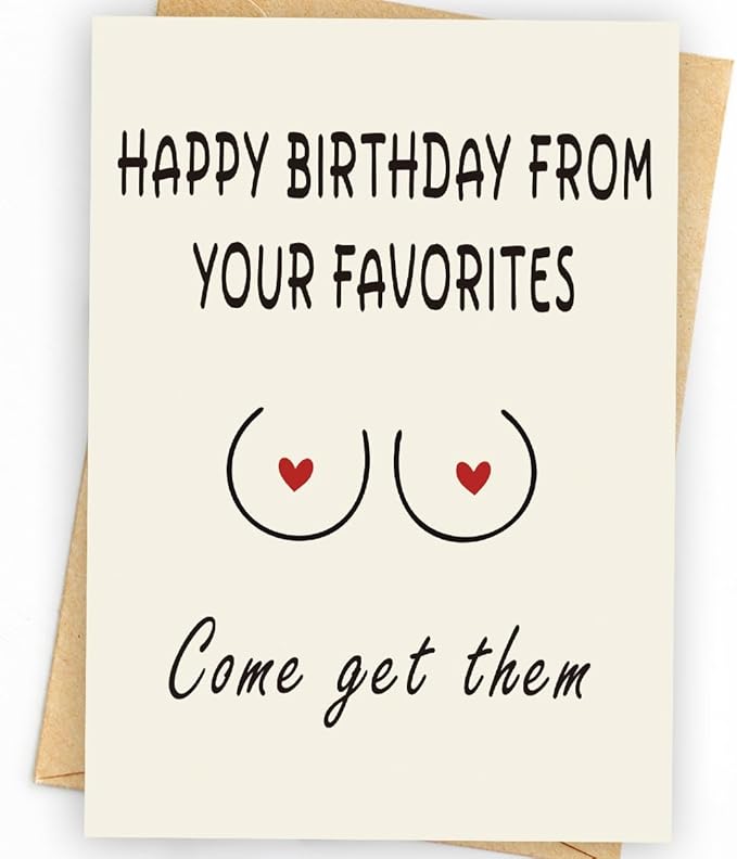 Naughty Birthday Card for Men, Husband, Boyfriend, and Him | Happy Birthday Gifts & Decorations for Men