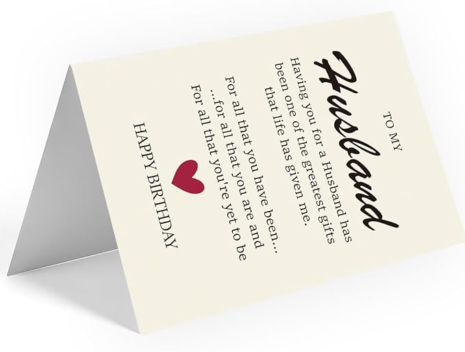 Birthday Card for Men, Husband, and Him | Happy Birthday Gifts & Decorations for Men