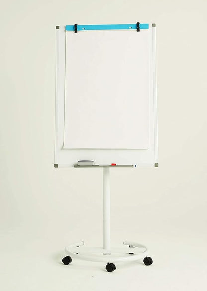 Mobile Dry Erase Board Portable Flipchart Easel Magnetic Whiteboard with Paper Pad on Wheels for Home Office (28"x40")…