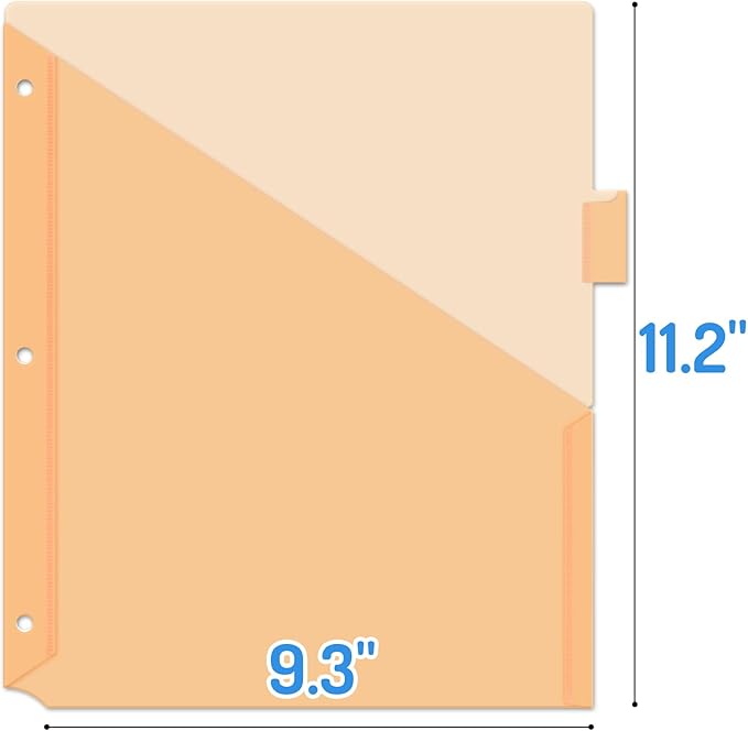 Forvencer 8 Count Dividers with Pockets, 8 Tab Dividers for 3 Ring Binder with Pockets, Subject Dividers with Pockets, Premium Quality Notebook Dividers with Pockets, Vintage, 1 Set