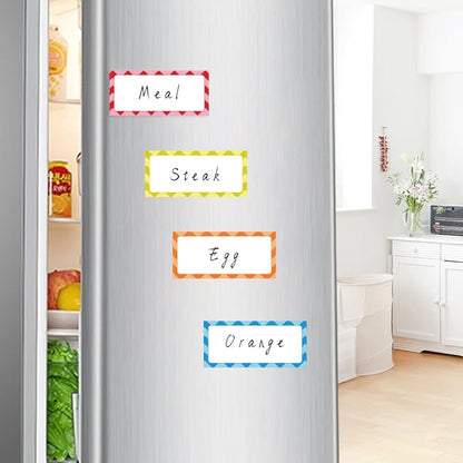 Magnetic Dry Erase Labels Larger 12"x 4", Big Dry Erase Magnetic Labels for Whiteboards, Fridge, School Classroom, Pack of 8