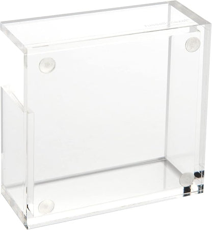 russell+hazel Acrylic Sticky Notes Bloc Tray, Home and Work Office Organization, 4” W x 4” L x 1.5” H, 1 Count