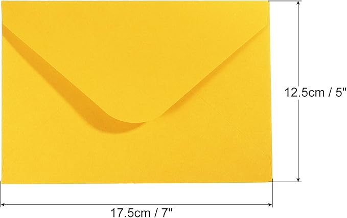 PATIKIL Mini Envelopes, 50 Pack Gift Cards Business Cards Envelope for Invitation Graduation, Yellow