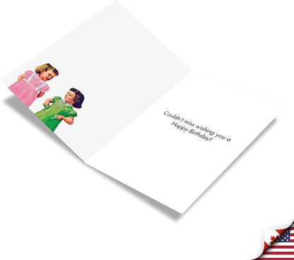 NobleWorks - 1 Funny Women's Birthday Card - Hilarious Bday Greeting Card with Envelope, Sassy Celebration - Aren't You Glad C7025BDG