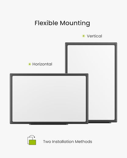 VUSIGN Magnetic White Board Dry Erase 36" x 24" with 1 Dry-Erase Eraser, 2 Multicolor Marker, 4 Magnetic Pins, Black Reinforced Aluminum Frame for Office, Home, School