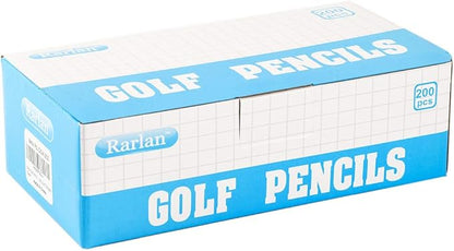 Golf Pencils with Erasers, 2 HB, Pre-Sharpened, 200 Count Bulk Pack