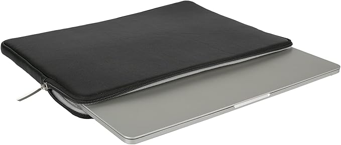 RAINYEAR 11 Inch Laptop Sleeve Soft PU Leather Case Protective Water Resistant Zipper Cover Padded Carrying Bag Compatible with 11.6'' MacBook Air Surface for 11" Chromebook Notebook Computer (Black)