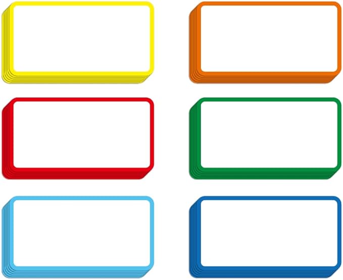 Dry Erase Magnetic Labels Bordered Colors 2 * 4 inch