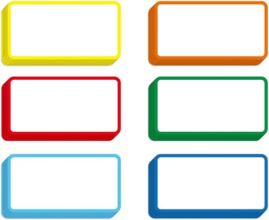 Dry Erase Magnetic Labels Bordered Colors 2 * 4 inch