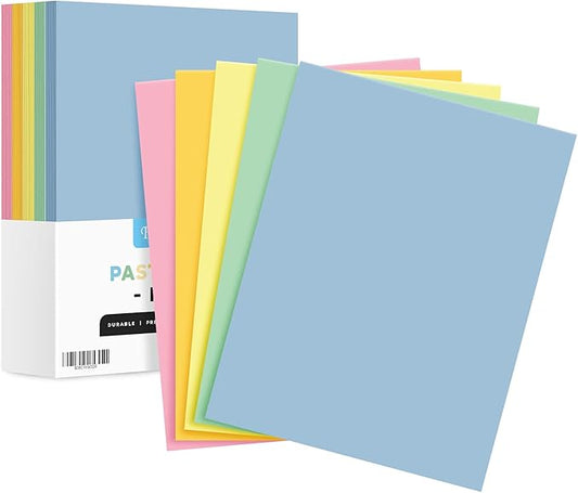 Pastel Color Paper, 8.5 x 11" Multi-Color Bulk Paper for Spring & Easter Greetings, Art & Crafts, Invitations | Regular 20lb Bond | 80 Blue, 80 Pink, 80 Green, 80 Canary, 80 Goldenrod (400 Total)…