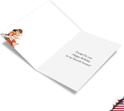 NobleWorks, Funny Birthday Paper Card with 5 x 7 Inch Envelope (1 Card) Bday Questioning Humanity C10807BDG