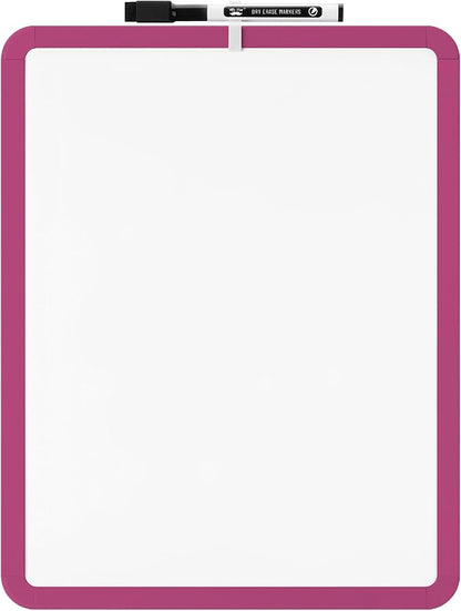 Mr. Pen- Dry Erase Board, 14” x 11” with a Black Dry Erase Marker, Magenta Frame, Small White Board, White Board for Kids, White Board for Students, Small Dry Erase Board, Mini White Board