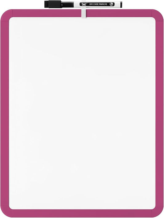Mr. Pen- Dry Erase Board, 14” x 11” with a Black Dry Erase Marker, Magenta Frame, Small White Board, White Board for Kids, White Board for Students, Small Dry Erase Board, Mini White Board