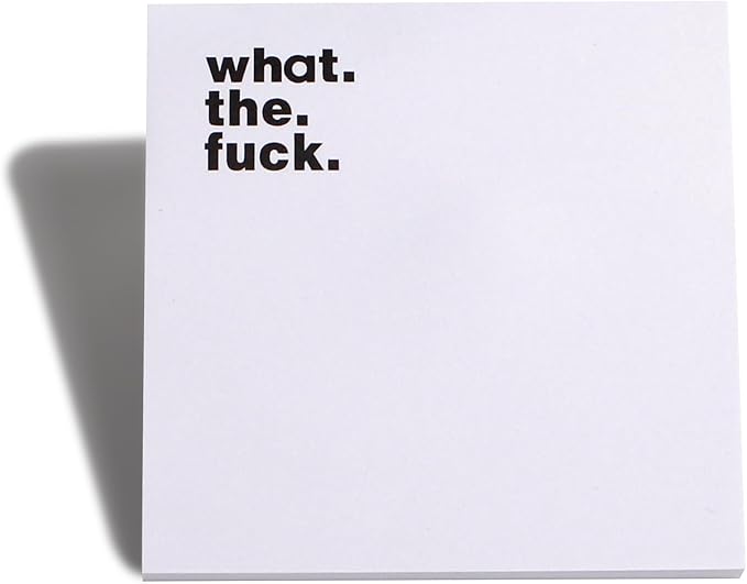 Fresh Outta Fucks Pad and Pen Funny Sticky Notes and Pen Set White Elephant Gift Novelty Pen Funny Desk Accessory Fun Gifts for Friends (A-Set 2 Pen+4 Notes)