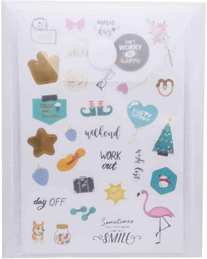 7''x5'' Vertical Clear Plastic Envelopes Hook Loop Closure Receipt Sticker Storage Holder 30 Pack