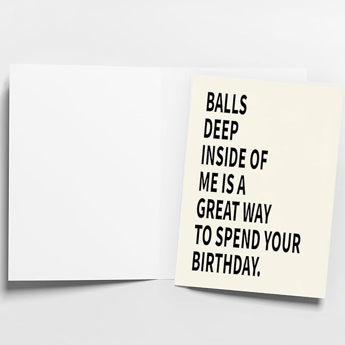 Naughty Birthday Card for Men, Husband, Boyfriend, and Him | Happy Birthday Gifts & Decorations for Men