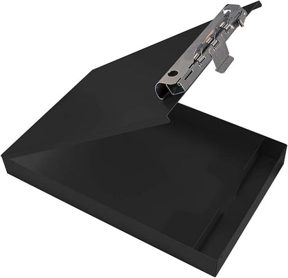 Saunders Metal Clipboard with Storage, Dual Storage Nursing, Letter Size Heavy Duty Contractor with High Capacity Clip and Self Locking Latch, Black, Proudly Made in USA