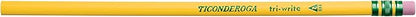 Ticonderoga Tri-Write Wood-Cased Pencils, 2HB Soft, Yellow, 12 Count