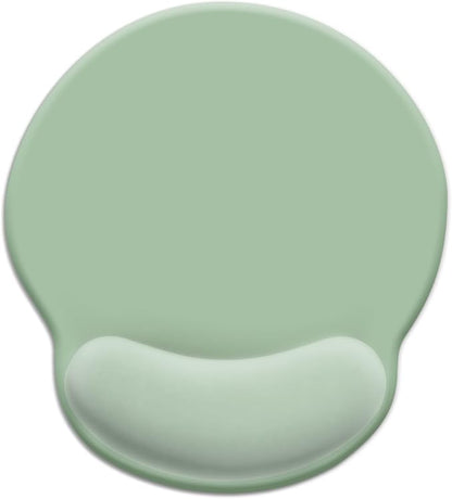 Ergonomic Mouse Pad with Wrist Rest, Gaming Mousepad Wrist Support with Non-Slip Pain Relief PU Base, Comfortable Computer Mouse Pads for Desk, Cute Office Desk Accessories Decor Matcha