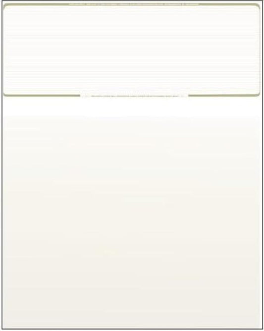 Compuchecks Check on Top Blank Check Paper - 1000 Pack, Quick-Books & Laser Printer Compatible - Security Business Checks with Voucher - 8.5" x 11" Gold Pinstripe